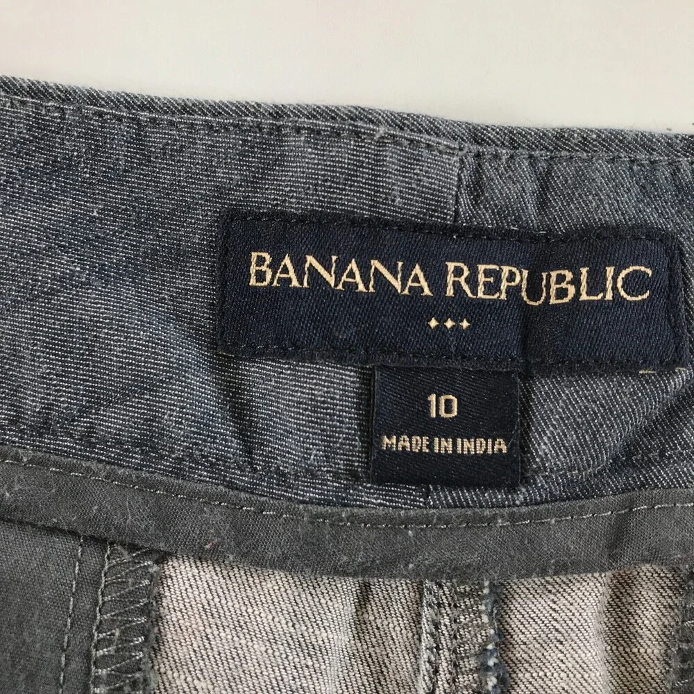 Banana Republic Pants Womens 10 Dark Grey Lightweight Pocket Cotton Blend